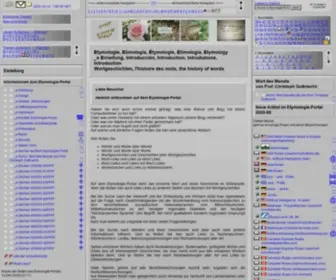 Etymologie.info(Die Lehre von der Wortherkunft (Conrad Horst)) Screenshot