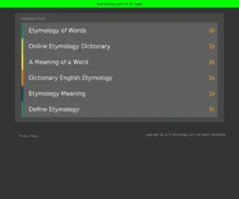 Etymology.com(FREE Etymology Dictionary Online Over 70) Screenshot