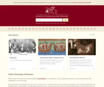 Etymonline.com(The online etymology dictionary (etymonline)) Screenshot
