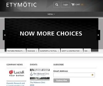 Etymotic.com Screenshot