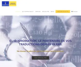 EU-Coordination.com(Agence de Traduction et d'Interprétation à Paris) Screenshot