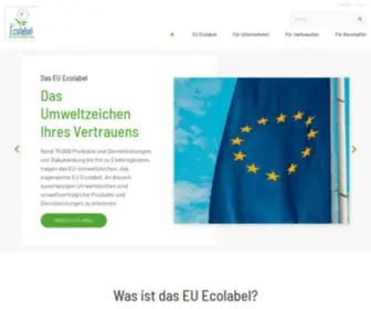 EU-Ecolabel.de(Das Umweltzeichen Ihres Vertrauens) Screenshot