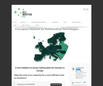 EU-Maths-IN.eu(EUROPEAN SERVICE NETWORK OF MATHEMATICS FOR INDUSTRY AND INNOVATION) Screenshot