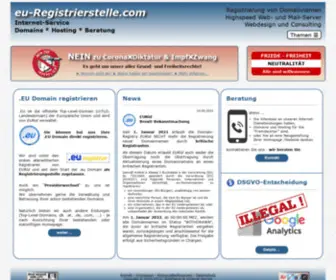 EU-Registrierstelle.com(Ihr offizieller Registrar für .EU) Screenshot