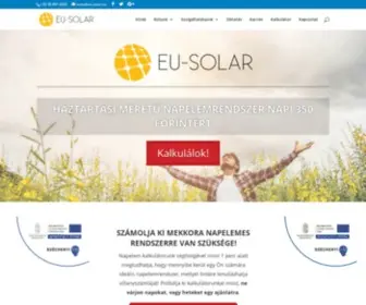 EU-Solar.hu(Napelem és Napelemes Rendszerek akár napi 350 Ft) Screenshot