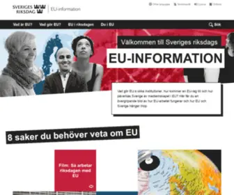 EU-Upplysningen.se(Sveriges riksdags EU) Screenshot