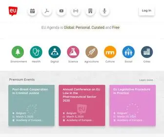 Euagenda.eu(EU Agenda) Screenshot