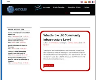 Euarticles.org(Articles Directory) Screenshot