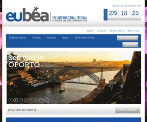 Eubeafestival.com(European Best Event Awards) Screenshot