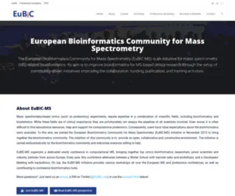 Eubic-MS.org(The European Bioinformatics Community) Screenshot