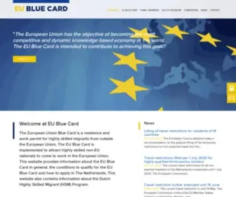 Eubluecard.nl(Homepage) Screenshot