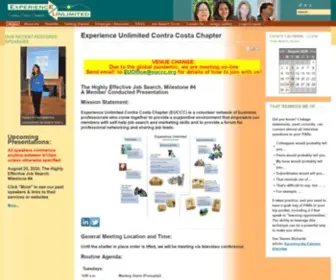 Euccc.org(Experience Unlimited Contra Costa Chapter) Screenshot