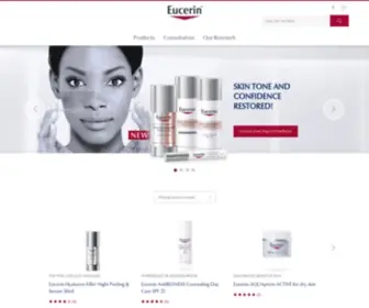 Eucerin.co.za(Eucerin is the dermatologist) Screenshot