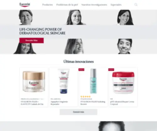 Eucerin.com.py(Expertos en el Cuidado Dermocosmético de la Piel) Screenshot