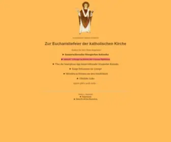 Eucharistiefeier.de(Die Seite bietet einen liturgischen Kalender (vor allem mit dem Blick auf die Eucharistiefeier)) Screenshot