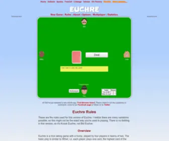 Euchre-Cardgame.com(Play it online) Screenshot