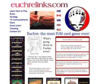 Euchrelinks.com(Complete euchre information site. Euchre) Screenshot