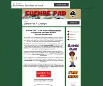 Euchrepad.com(Personalized Euchre Score Cards & Tally Sheets) Screenshot