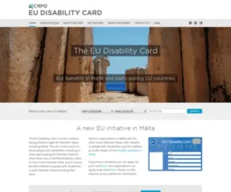 Eudisabilitycard.org.mt(The Malta EU Disability Card) Screenshot