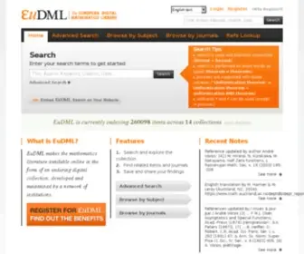 Eudml.eu(EuDML) Screenshot