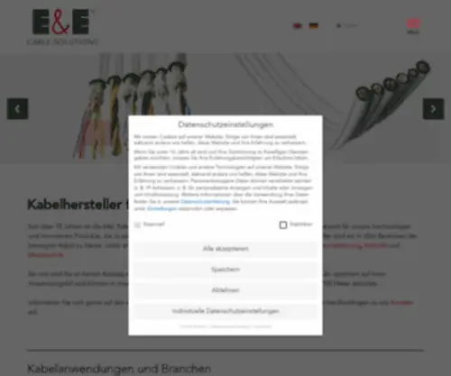 Eue-Kabel.de(Kabelhersteller & Experte für Kabel und Kabelsysteme) Screenshot