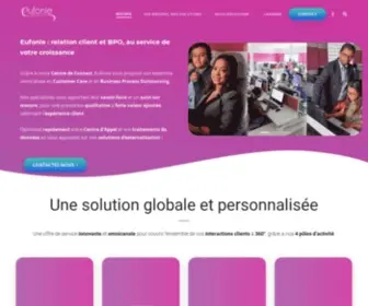 Eufonie.fr(Centre de Contact N°1 du homeshoring à Madagascar) Screenshot