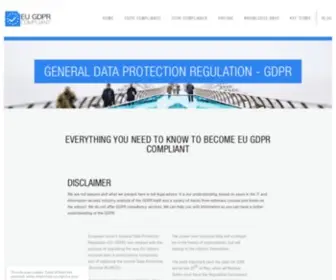Eugdprcompliant.com(Everything you need to know about EU GDPR (European Union's General Data Protection Regulation)) Screenshot