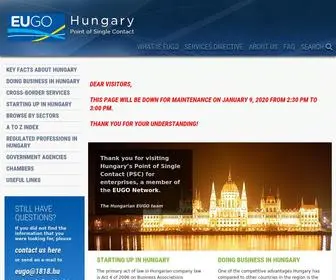 Eugo.gov.hu(EUGO Hungary Point of Single Contact) Screenshot