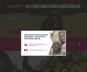 Eukanuba.be(Aliments pour chiens) Screenshot