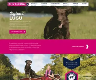 Eukanuba.ee(Koeratoit, Lemmikloomahooldus ja Tõusoovitused) Screenshot