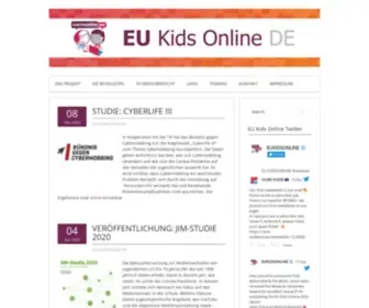 Eukidsonline.de(EU Kids Online Deutschland) Screenshot