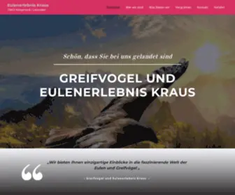 Eulenerlebniskraus.de(Eulenerlebnis Kraus) Screenshot