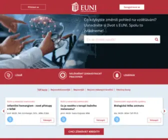 Euni.cz(Elektronické vzdělávání pro lékaře a farmaceuty) Screenshot