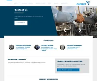 Eunisell.com(Leading global chemical and speciality fluid management company) Screenshot