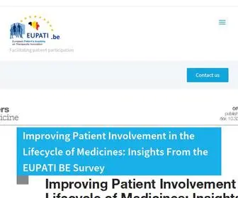Eupati.be(Facilitating patient participation) Screenshot
