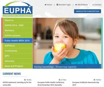 Eupha.org(The European Public Health Association) Screenshot
