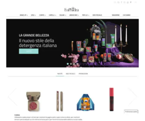 Euphidra.com(Make up e cosmetici made in Italy) Screenshot