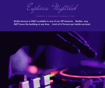 Euphoriablono.com(Bottle Service) Screenshot