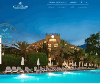 Euphoriahotels.com(EUPHORIA HOTELS & RESORTS) Screenshot