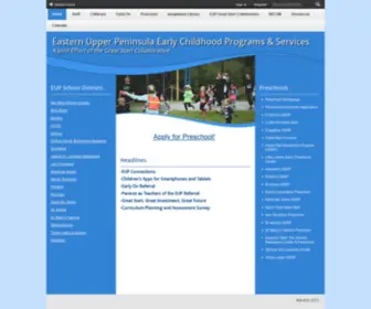 Eupkids.com(Eastern Upper Peninsula Great Start Collaborative) Screenshot