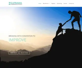 Eupraxiapharma.com(Eupraxia Pharmaceuticals Inc) Screenshot