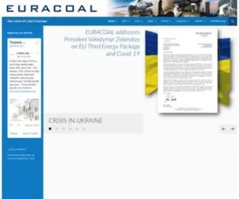 Euracoal.eu(The voice of coal in Europe) Screenshot