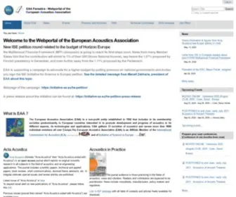 Euracoustics.org(European Acoustics Association) Screenshot
