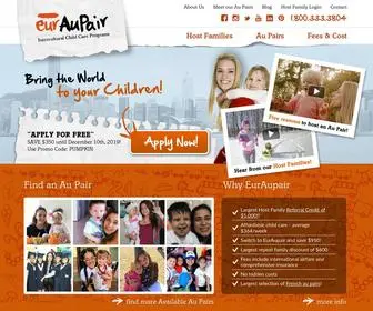 Euraupair.com(Find the Best Au Pairs in America) Screenshot