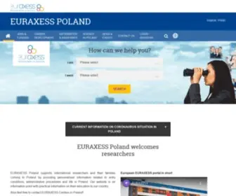 Euraxess.pl(EURAXESS Poland) Screenshot