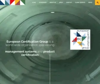 Eurcert.co.uk(European Certification Group) Screenshot