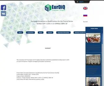 Eurdiq.eu(Project is to ensure sustainable development of higher education) Screenshot