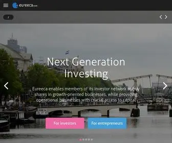 Eureeca.com(Crowd investing and Crowd Funding is raising money for or investing in startups and businesses) Screenshot