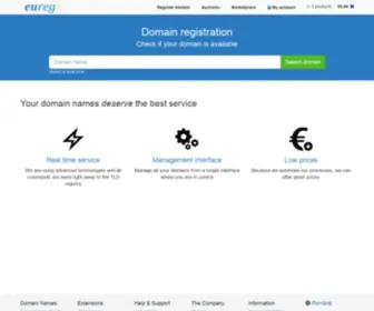 Eureg.ro(RO .EU .COM Domain registration and management) Screenshot