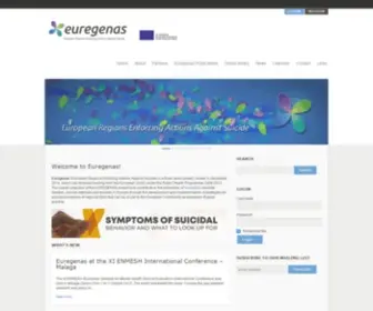 Euregenas.eu(European Regions Enforcing Actions Against Suicide) Screenshot